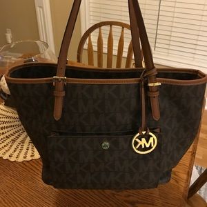 Michael Kors brown large tote